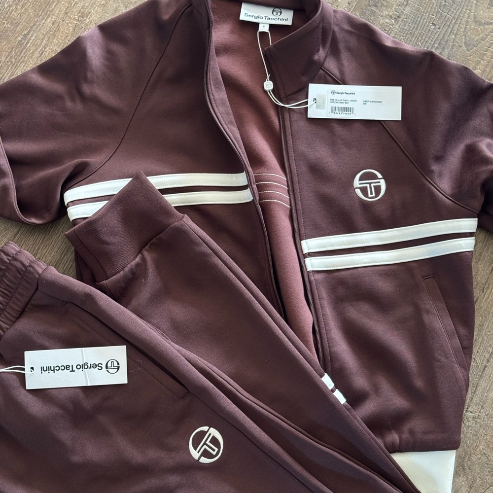 Sergio Tacchini Deep Burgundy Track Jacket & Pants